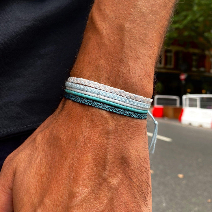 2mm Miyuki Adjustable Bracelet (White)-Bracelet-Kompsós