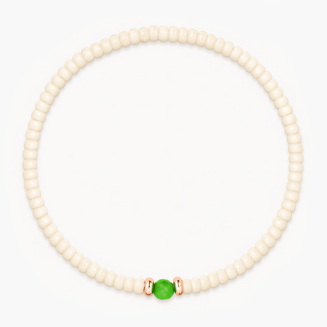 2mm Beads Dandy Bracelet (Cream) - Kompsós