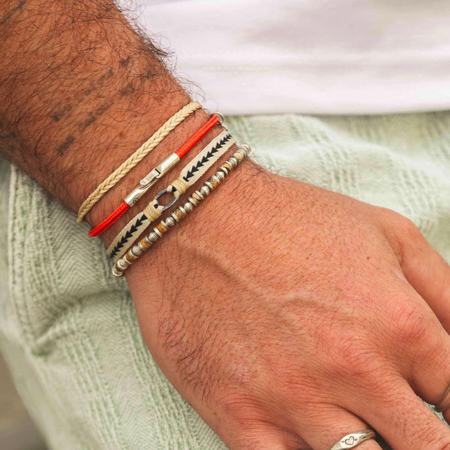 3m Sailing Cord Bracelet With Sterling Silver Clasp (Multicolors)-Bracelet-Kompsós