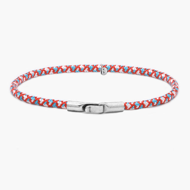 3m Sailing Cord Bracelet With Sterling Silver Clasp (Multicolors)-Bracelet-Kompsós