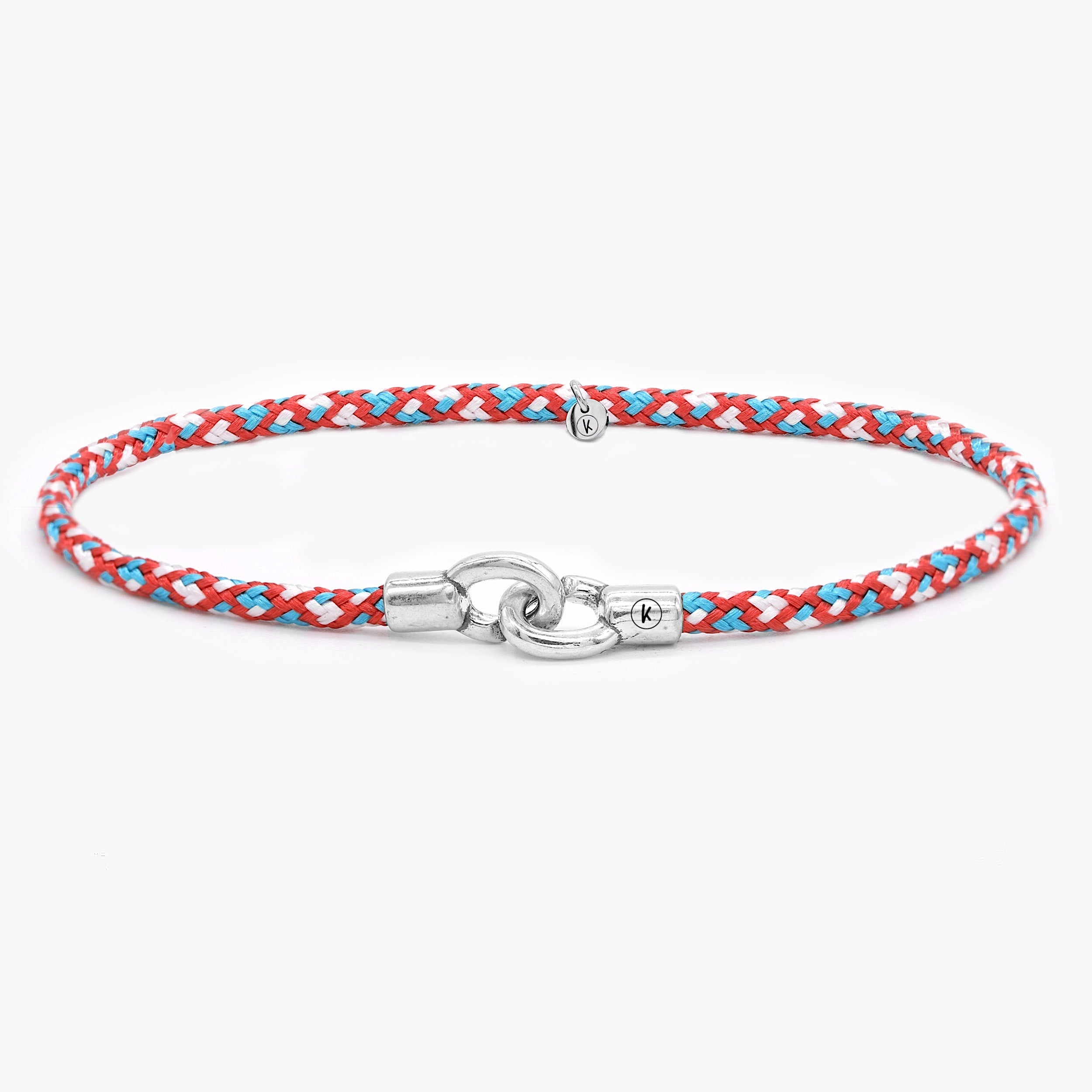 3m Sailing Cord With Sterling Silver Lock (Multicolors)-Bracelet-Kompsós