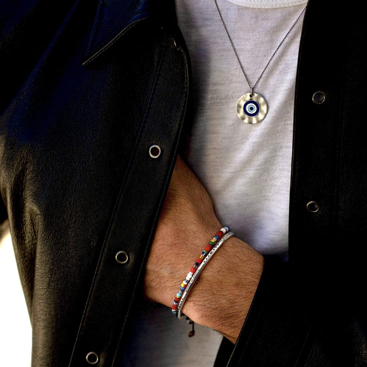 3mm Assorted Glass Beads Bracelet-Bracelet-Kompsós