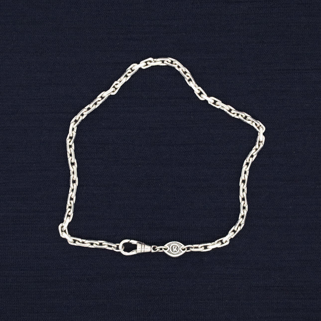 3mm Sterling Silver "Capri" Chain Bracelet-Jewelry-Kompsós