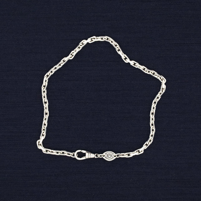3mm Sterling Silver "Capri" Chain Bracelet-Bracelet-Kompsós