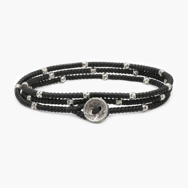 3mm Triple Wrap "Kamasan" Braided Bracelet (Black)-Kompsós