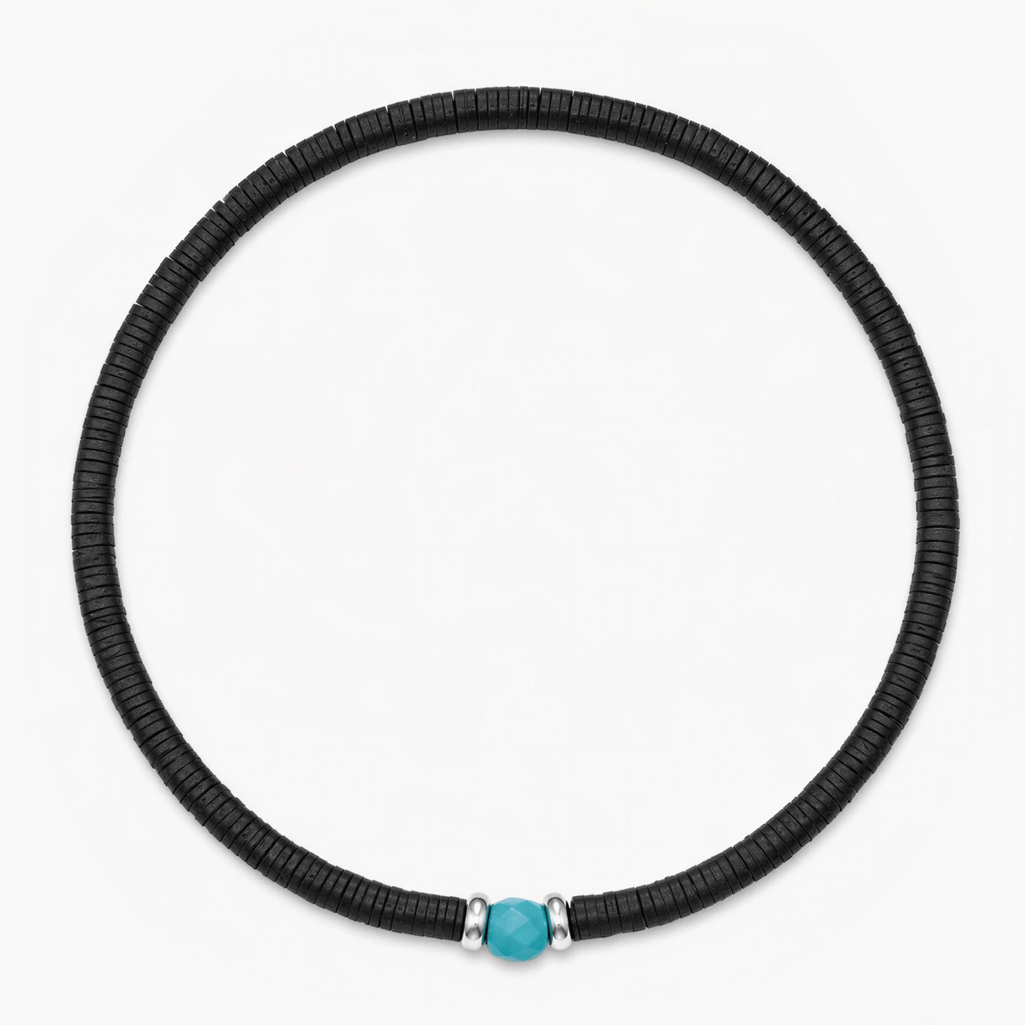 3mm Vinyl Beads Bracelet (Black)-Bracelet-Kompsós