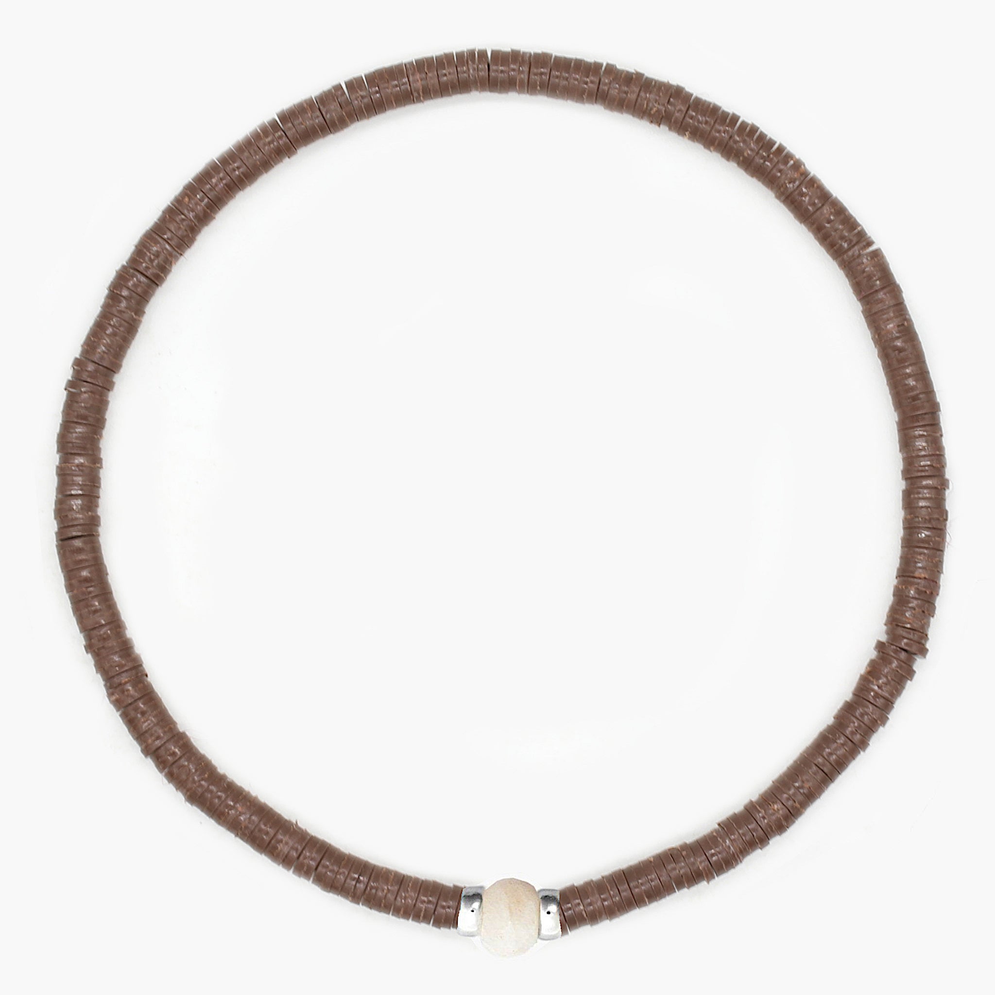 3mm Vinyl Beads Bracelet (Brown)-Kompsós