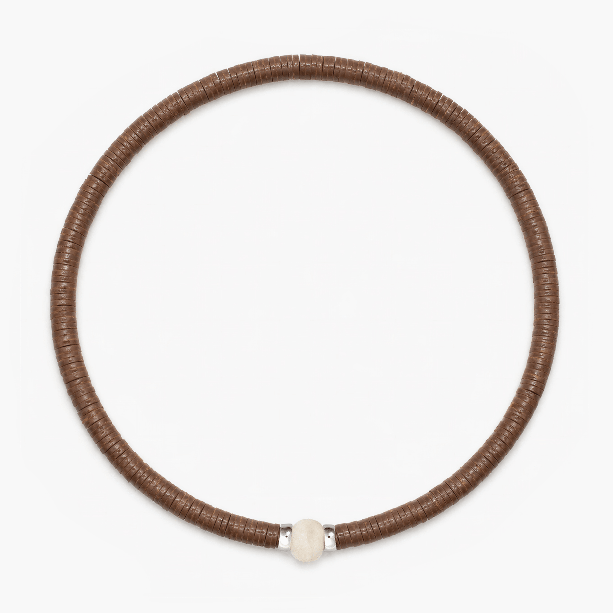 3mm Vinyl Beads Bracelet (Brown)-Bracelet-Kompsós