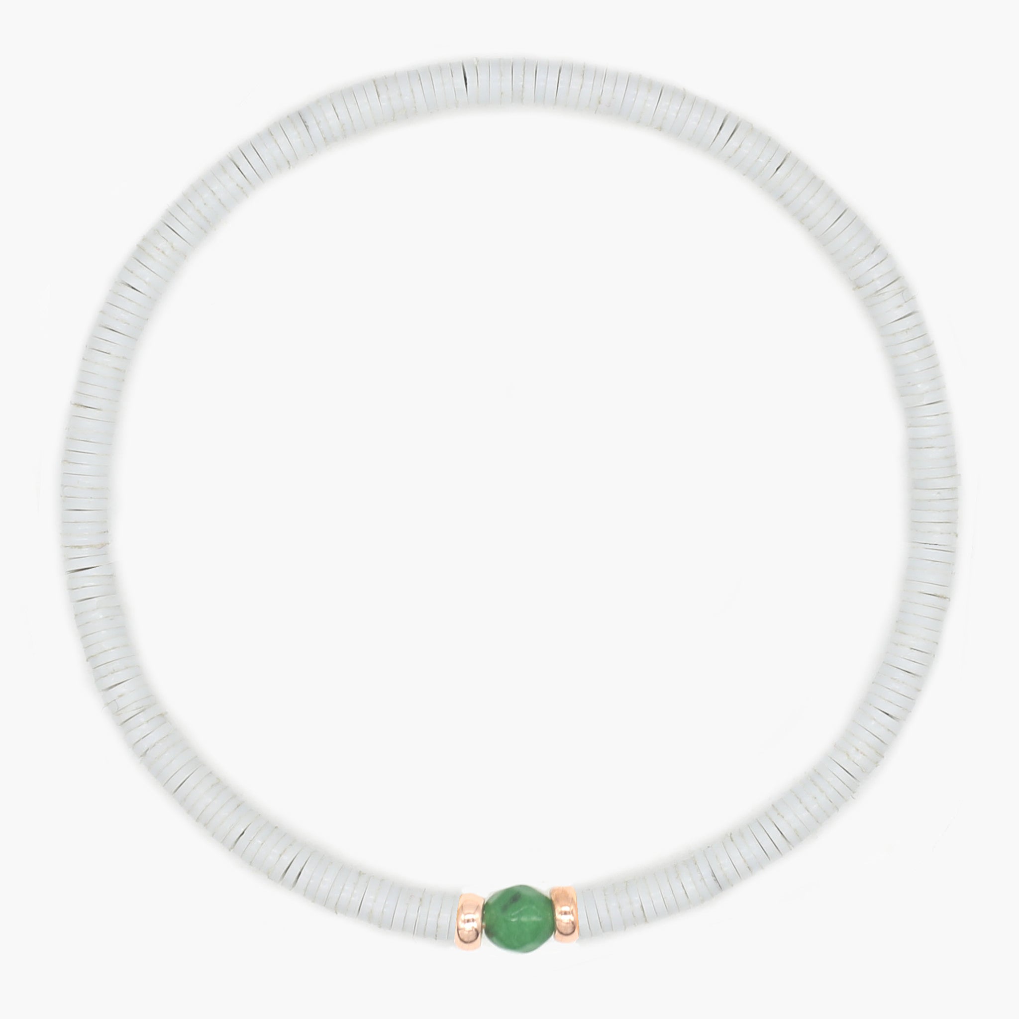 3mm Vinyl Beads Bracelet (Off-White)-Kompsós