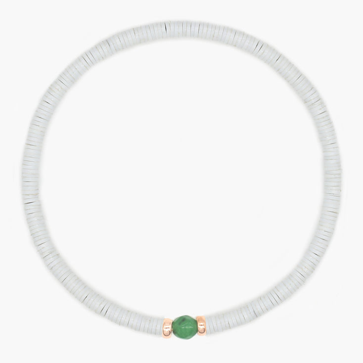 3mm Vinyl Beads Bracelet (Off-White)-Bracelet-Kompsós