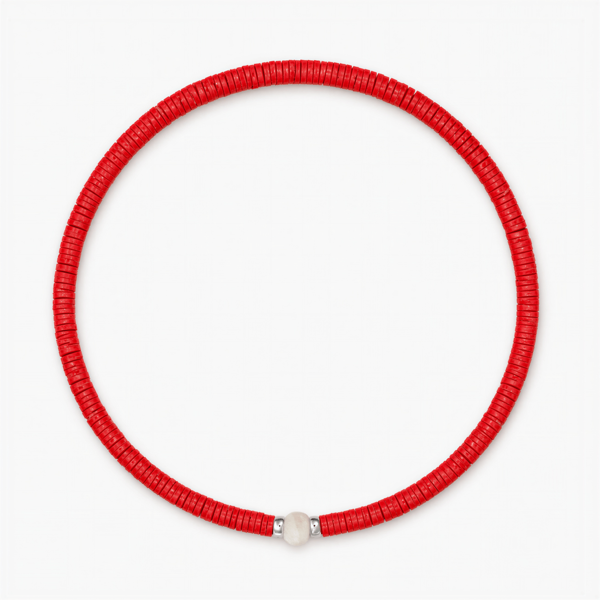 3mm Vinyl Beads Bracelet (Red)-Bracelet-Kompsós