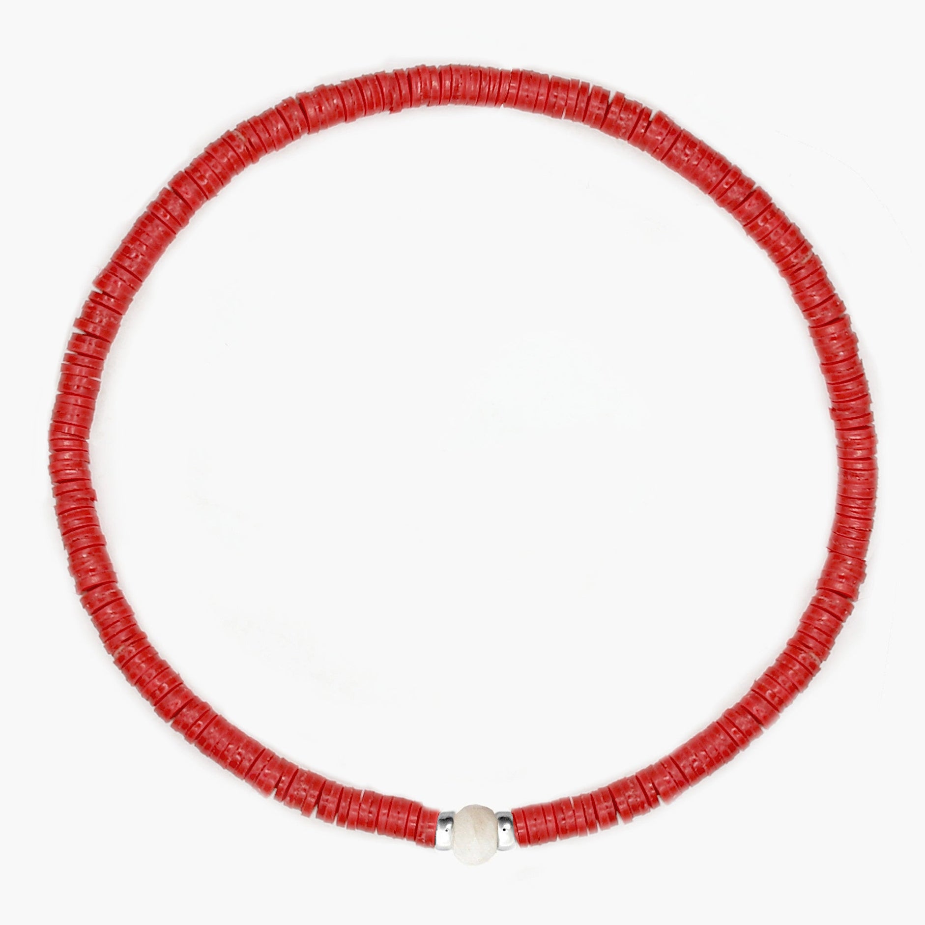 3mm Vinyl Beads Bracelet (Red)-Kompsós