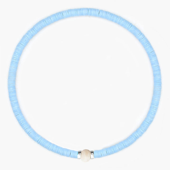3mm Vinyl Beads Bracelet (Santorini Blue)-Kompsós