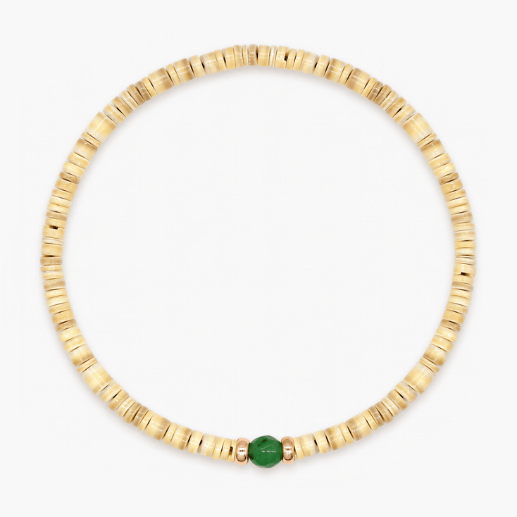 3mm Vinyl Beads Bracelet (Shell)-Bracelet-Kompsós
