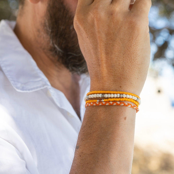3mm Vinyl Bracelet (Orange)-Bracelet-Kompsós