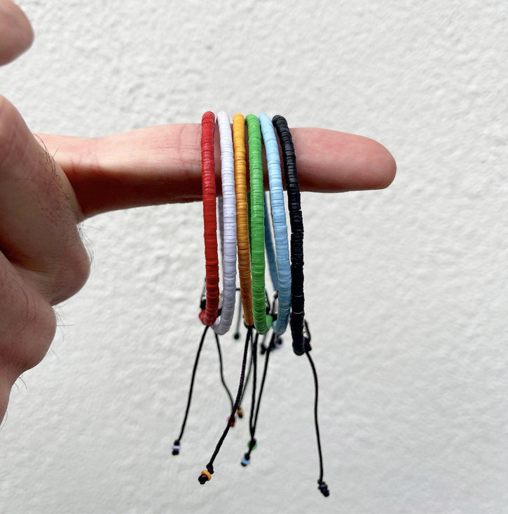 3mm Vinyl Bracelet (Orange)-Bracelet-Kompsós