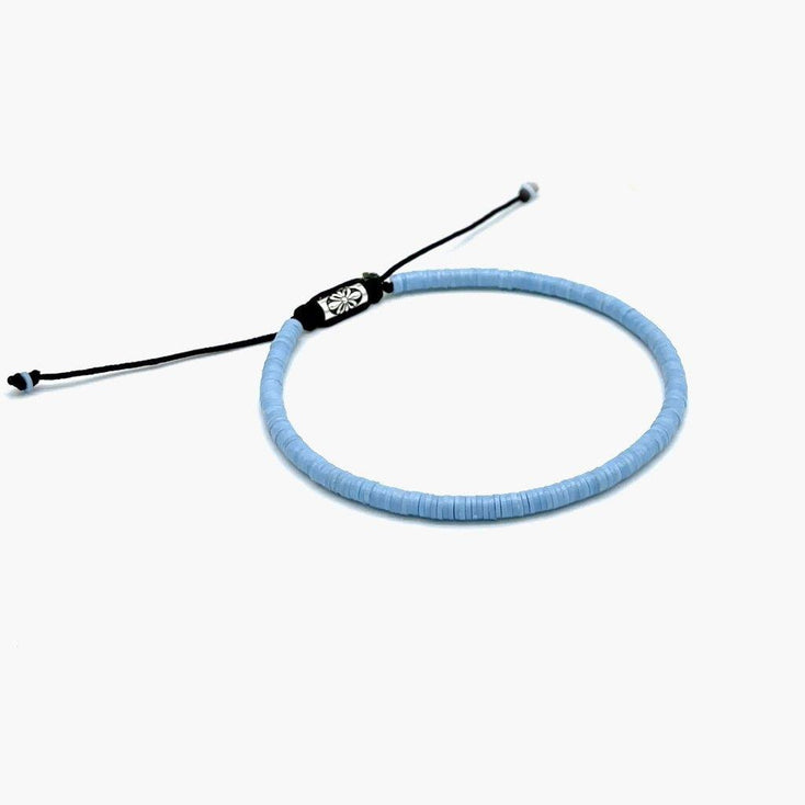 3mm Vinyl Bracelet (Santorini Blue)-Bracelet-Kompsós