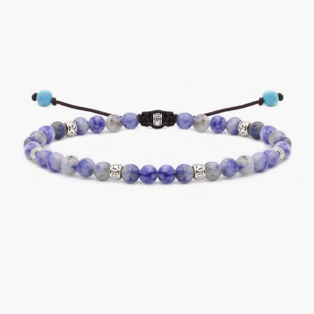 4mm "Macramé" Bracelet (Sodalite)-Kompsós