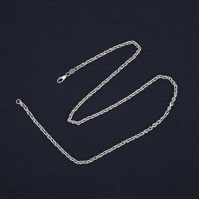 4mm Sterling Silver "Hydra" Chain Necklace-Necklace-Kompsós