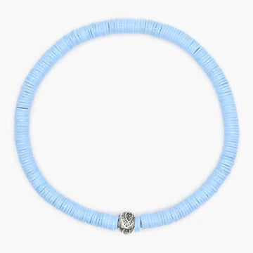 5mm Vinyl Beads Bracelet (Santorini Blue)-Kompsós