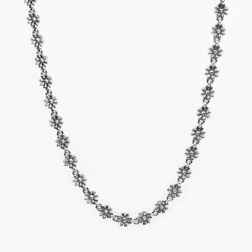 6mm Daisy Sterling Silver Necklace-Necklace-Kompsós