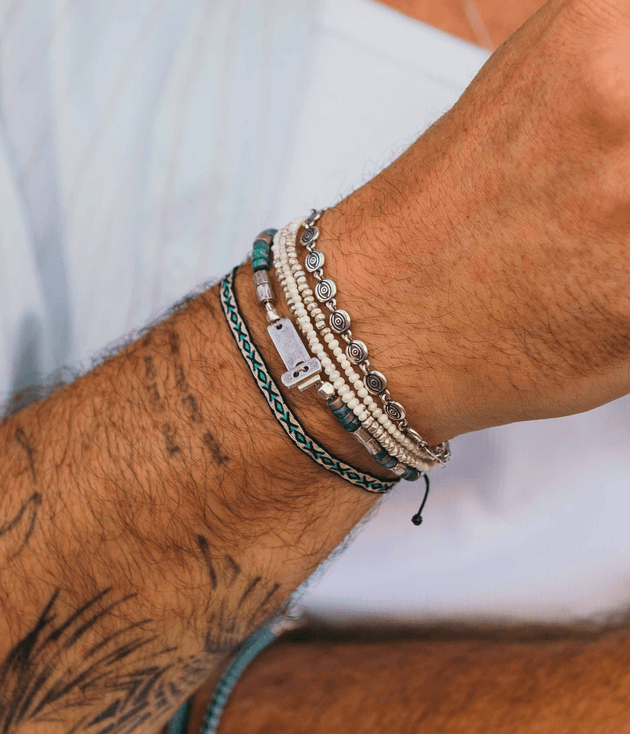 6mm Sterling Silver Evil Eye Bracelet-Bracelet-Kompsós