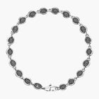 6mm Sterling Silver Evil Eye Bracelet