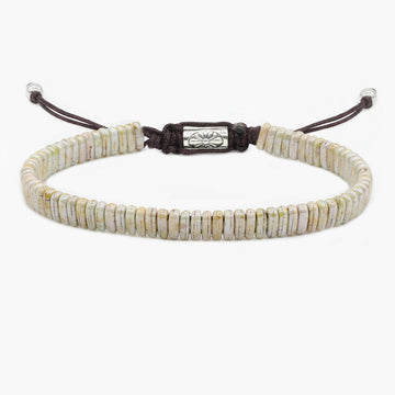 Adjustable Bracelet With Assorted Glass Beads (Turquoise)-Kompsós