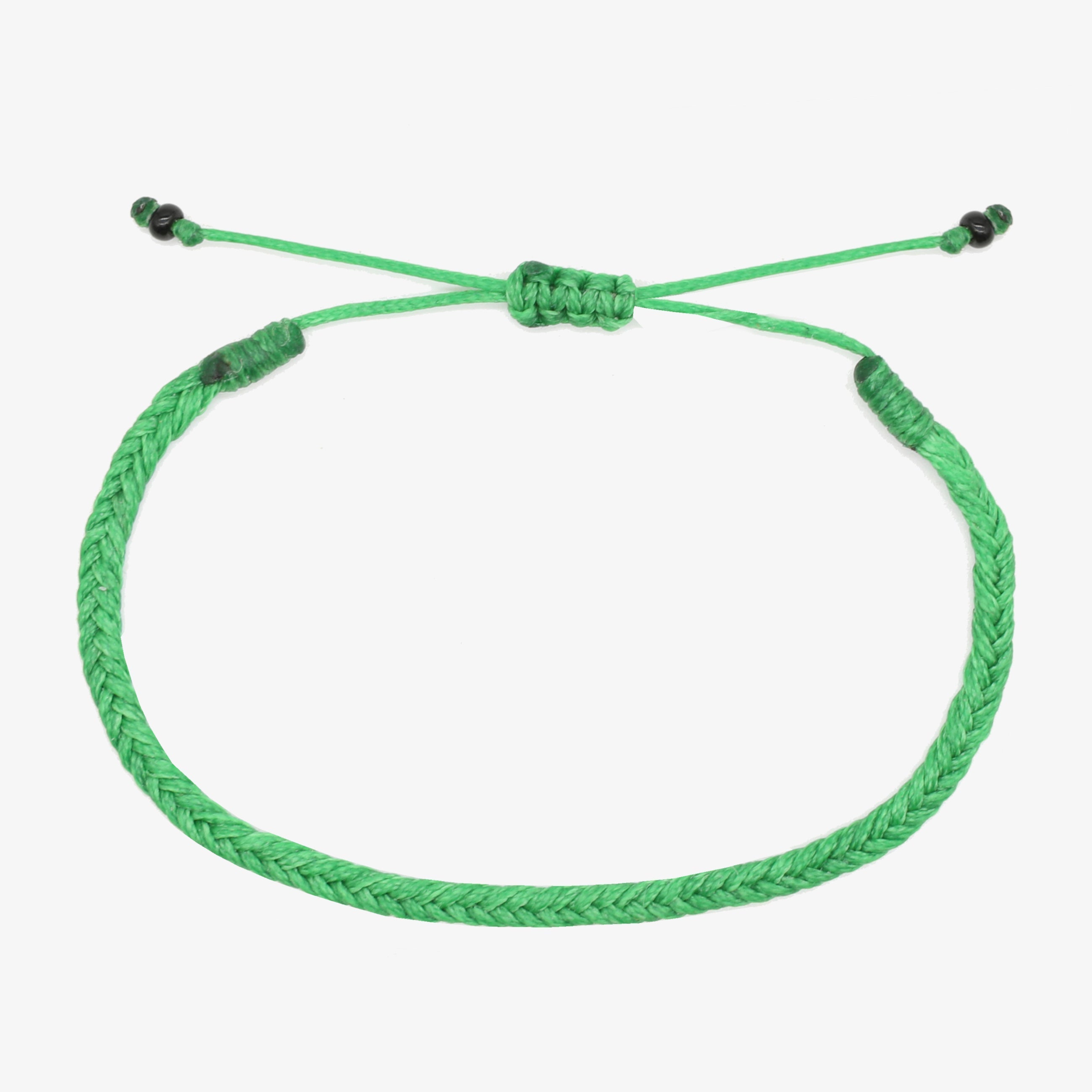 Adjustable Mini Braided Bracelet (Military Green)-Bracelet-Kompsós