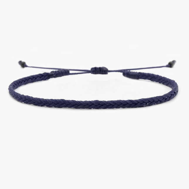 Adjustable Mini Braided Bracelet (Night Blue)