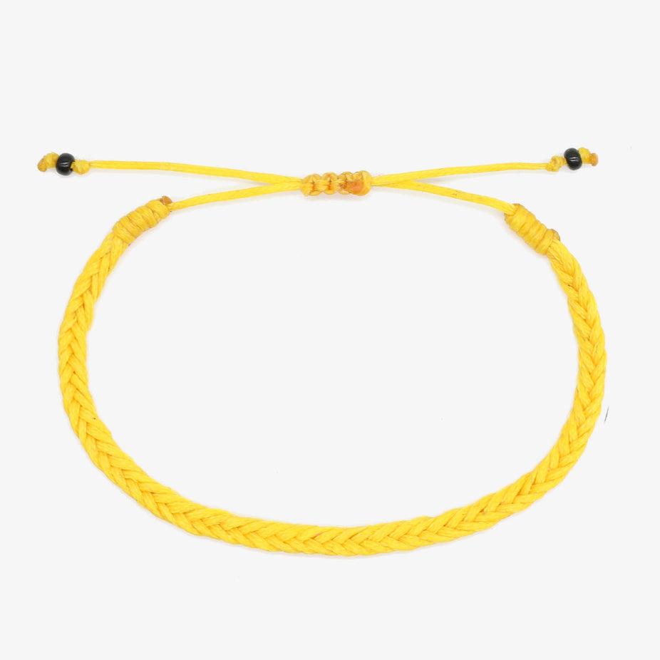 Adjustable Mini Braided Bracelet (Orange)-Bracelet-Kompsós