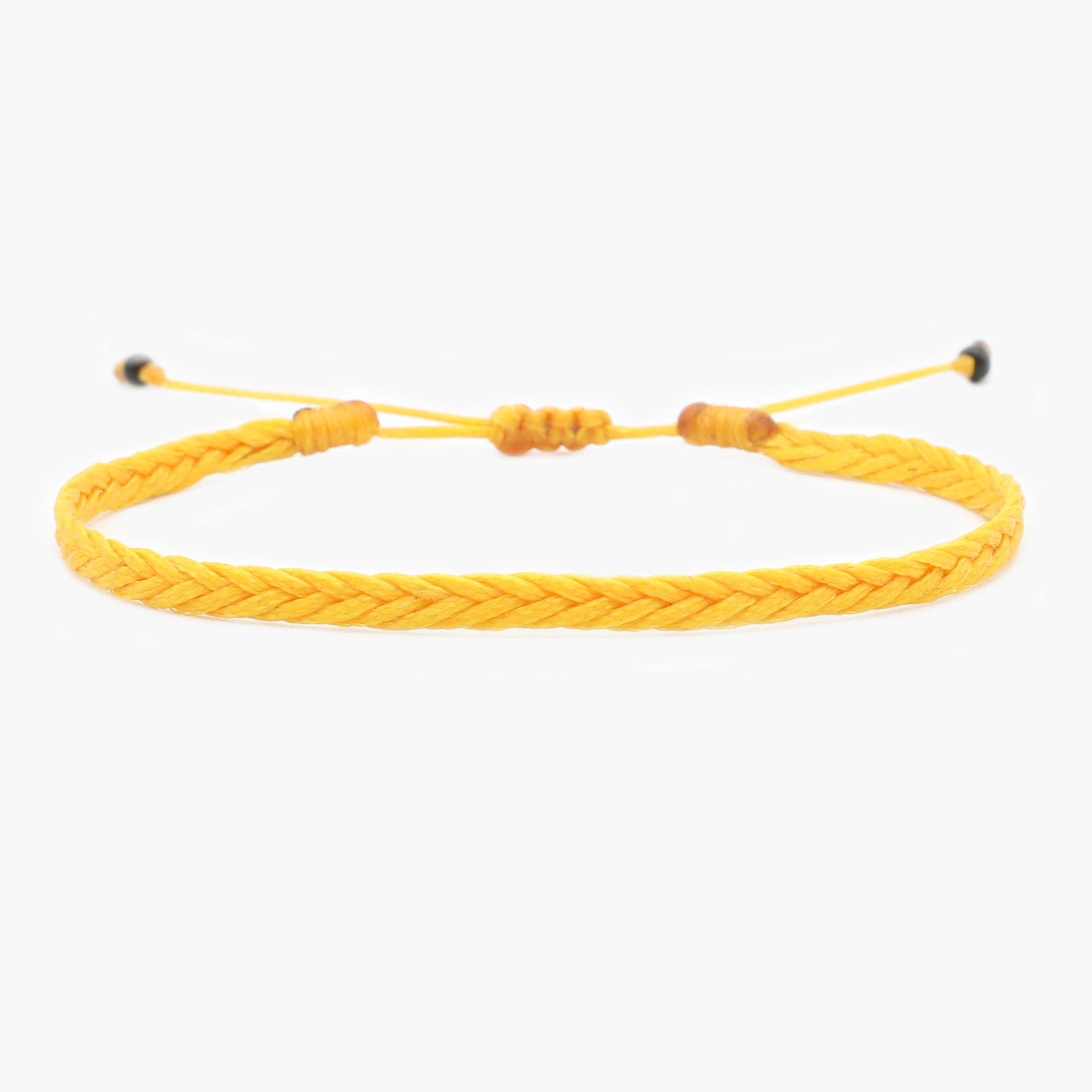 Adjustable Mini Braided Bracelet (Orange)-Bracelet-Kompsós