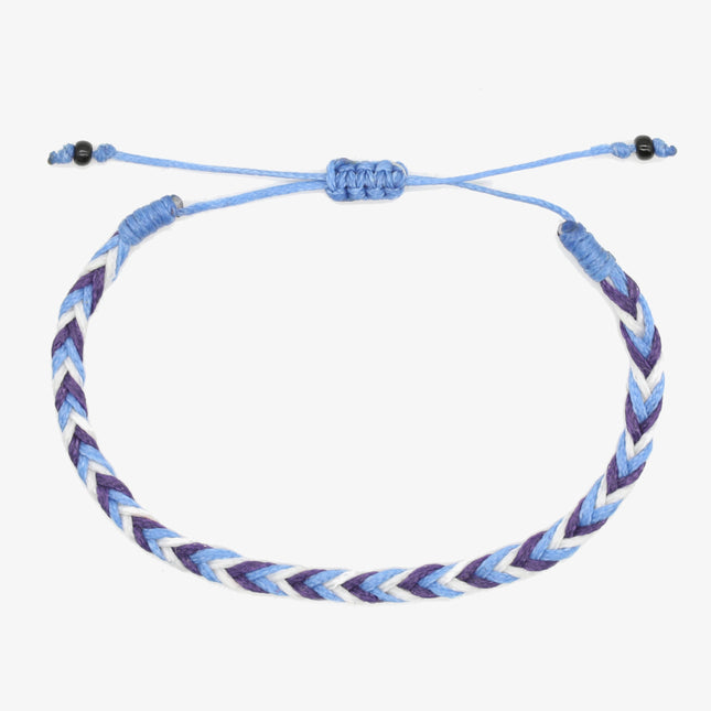 Adjustable Mini Braided Bracelet (Shade of Blue)-Bracelet-Kompsós