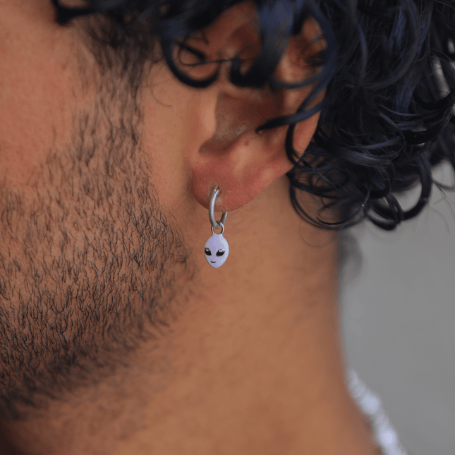 Alien Sterling Silver Earring-Earring-Kompsós