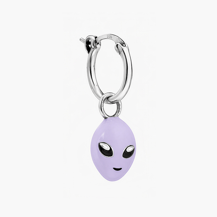 Alien Sterling Silver Earring-Earring-Kompsós