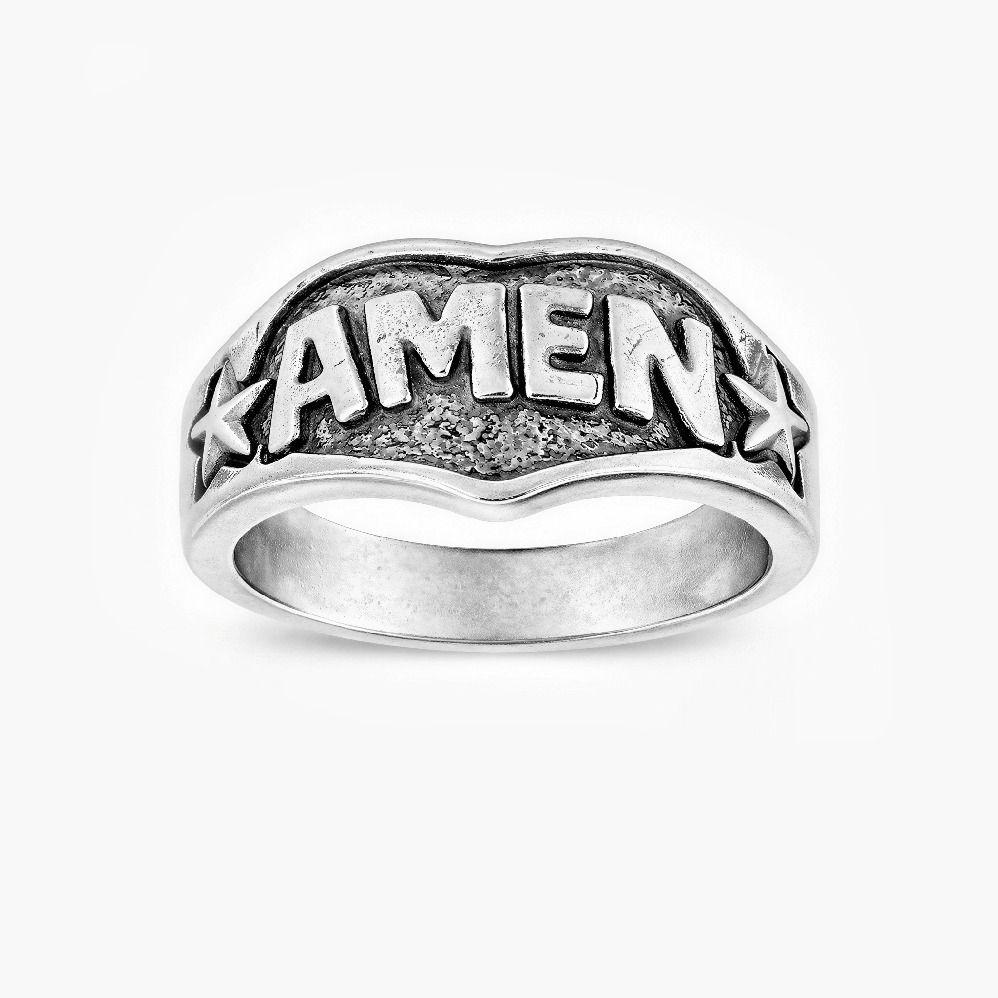 Amen Sterling Silver Ring-Ring-Kompsós