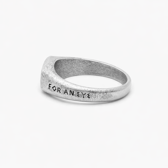 An Eye For An Eye Silver Signet Ring-Ring-Kompsós