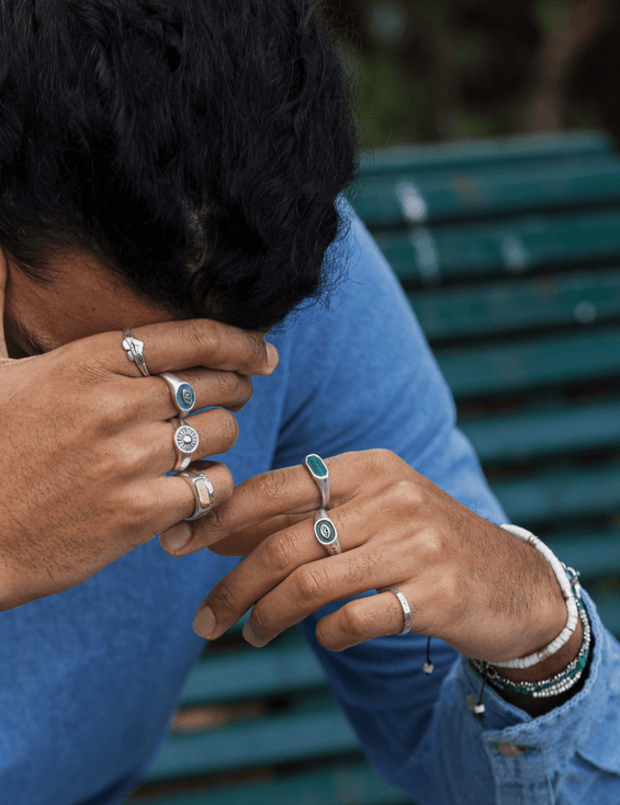An Eye For An Eye Silver Signet Ring-Ring-Kompsós