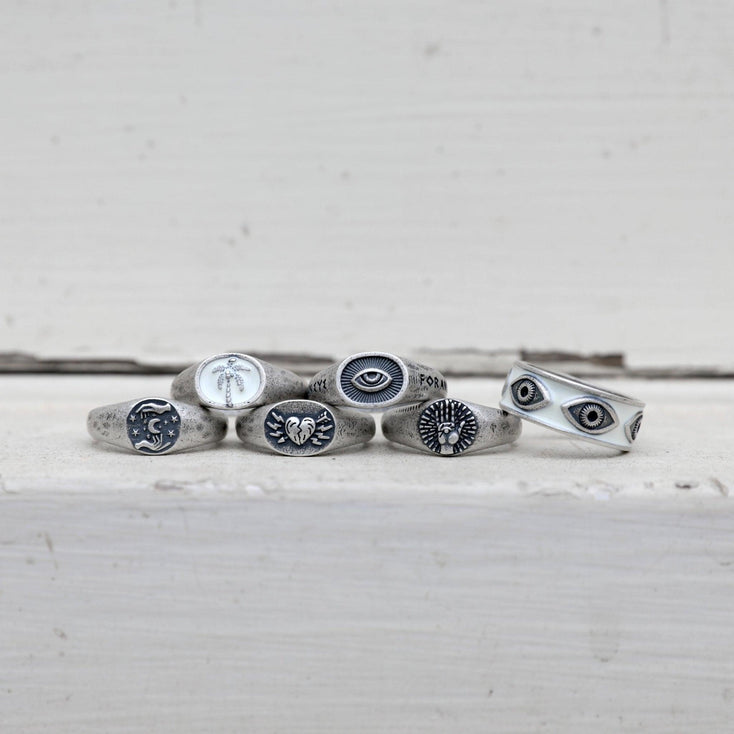 An Eye For An Eye Silver Signet Ring-Ring-Kompsós