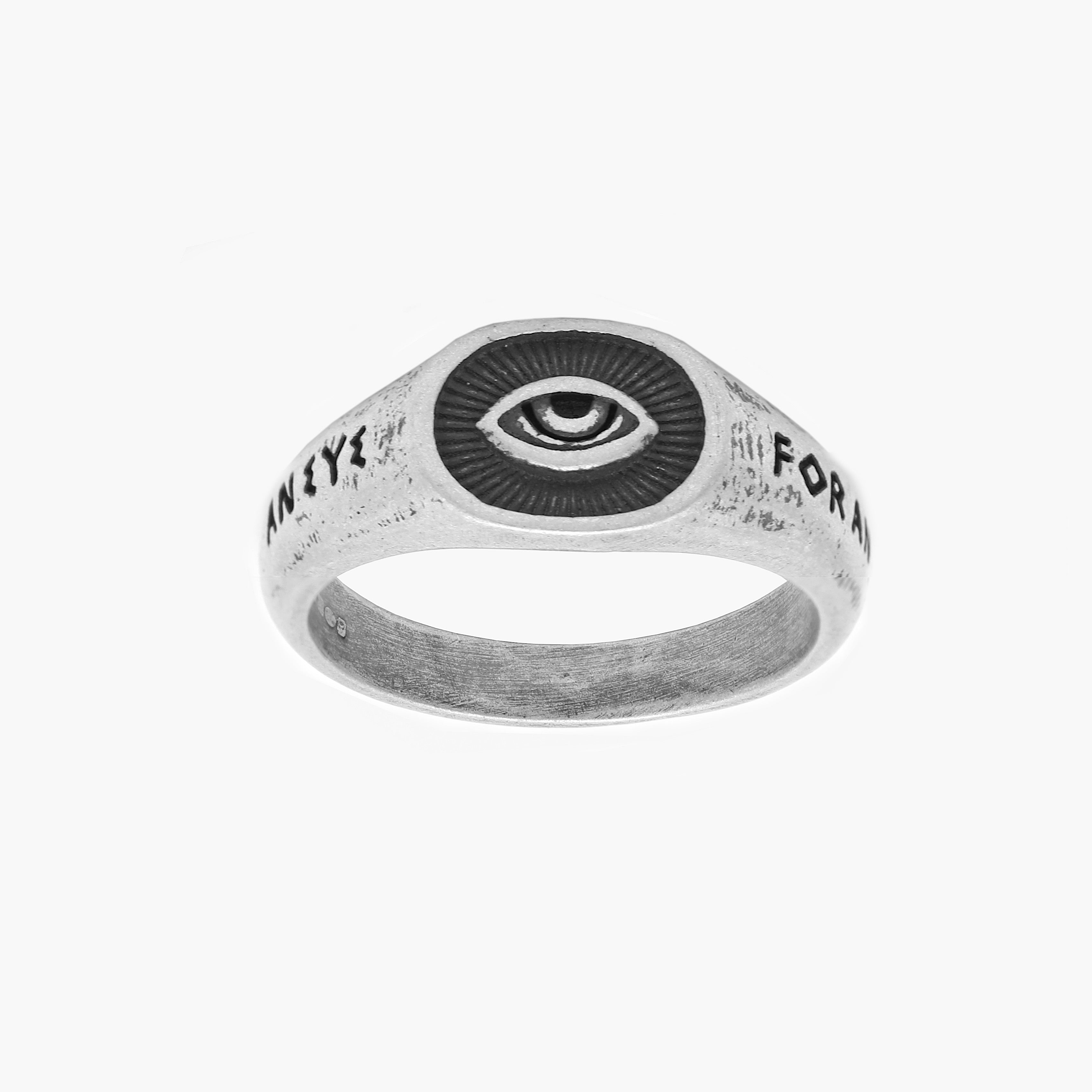 An Eye For An Eye Silver Signet Ring-Ring-Kompsós