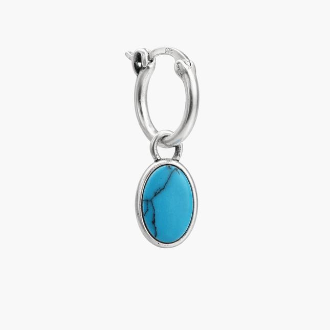 Arizona Turquoise Charm Sterling Silver Earring-Earring-Kompsós