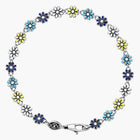 Assorted Daisy Sterling Silver Chain Bracelet