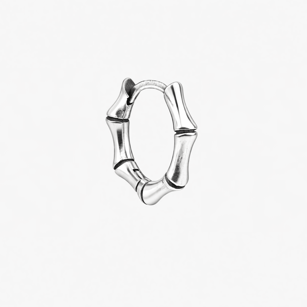 Bamboo Sterling Silver Earring-Earring-Kompsós