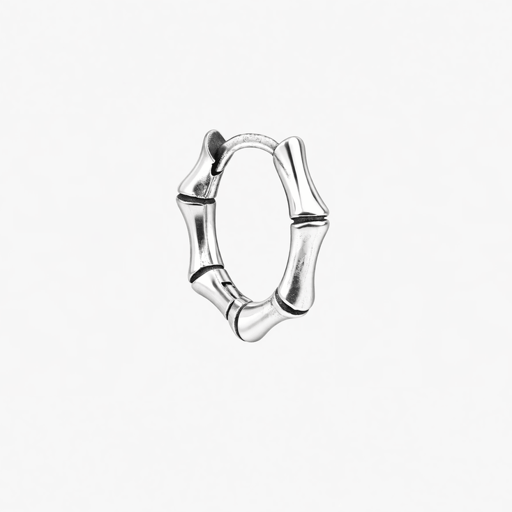 Bamboo Sterling Silver Earring-Earring-Kompsós
