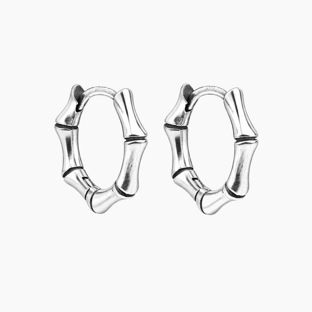 Bamboo Sterling Silver Earring-Earring-Kompsós
