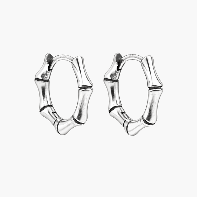 Bamboo Sterling Silver Earring-Earring-Kompsós