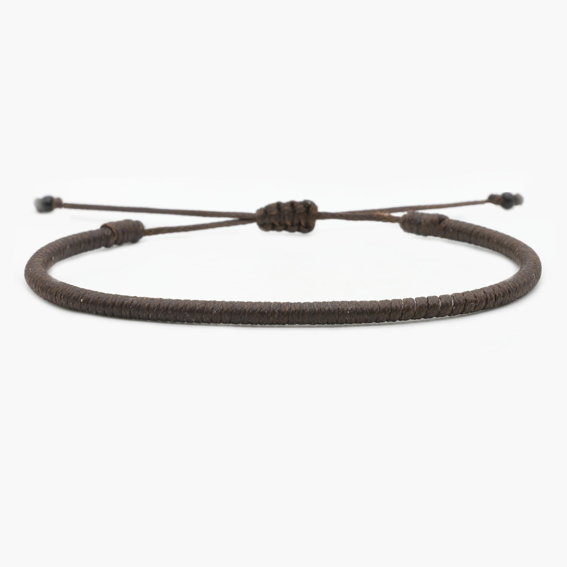 Braided Cape Town Bracelet (Dark Brown)-Bracelet-Kompsós