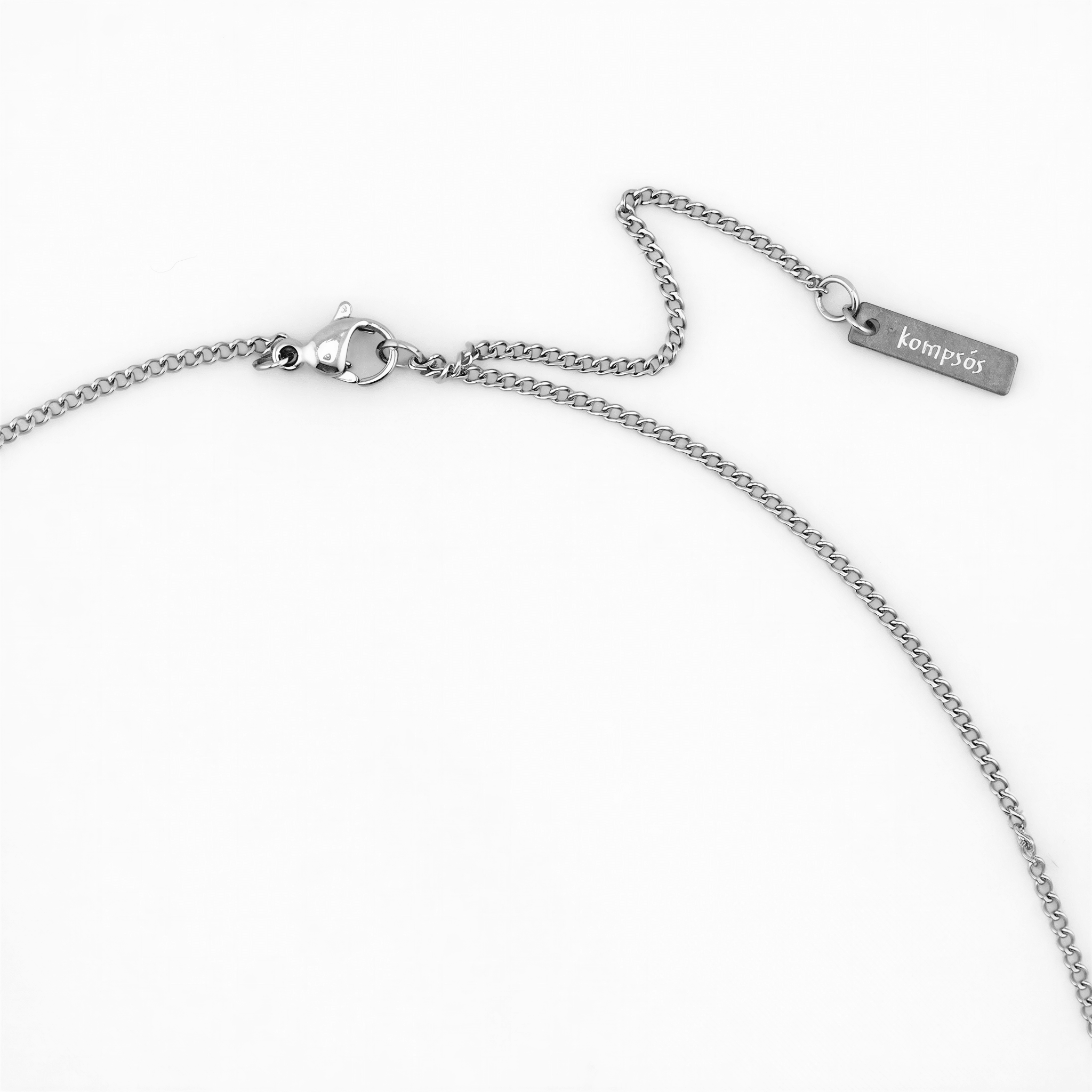 Christ Sterling Silver Necklace With Arizona Turquoise Stone-Necklace-Kompsós