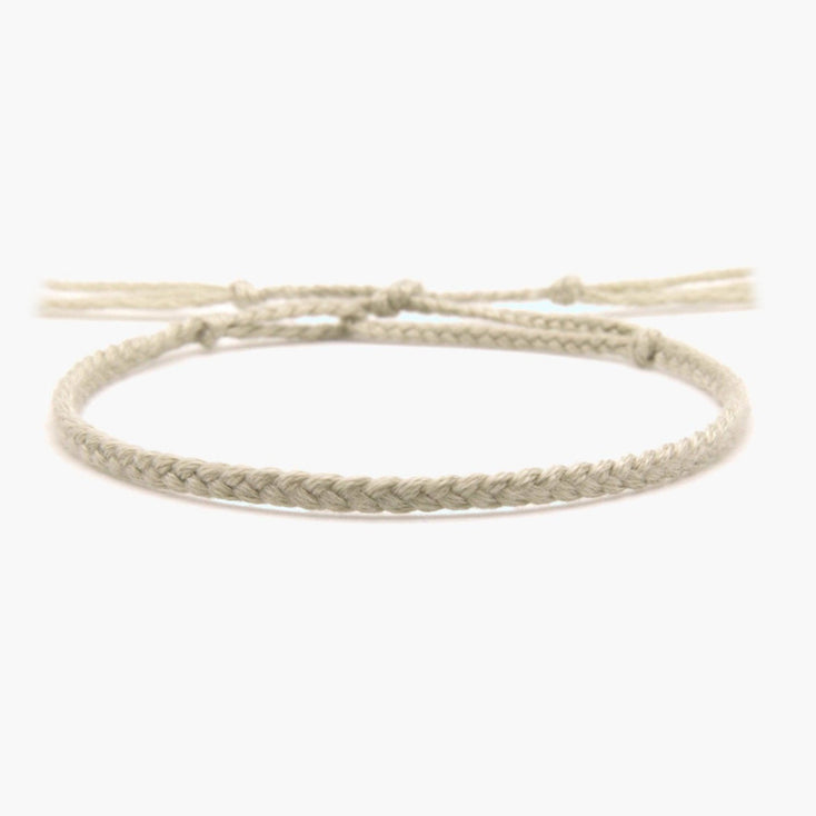 Cotton Temple Bracelet (Grey)-Bracelet-Kompsós