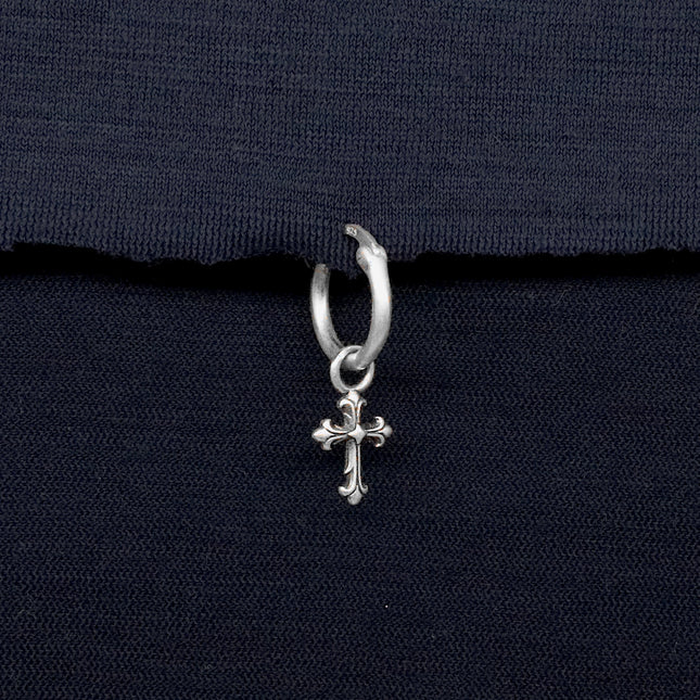 Cross Sterling Silver Earring-Earring-Kompsós